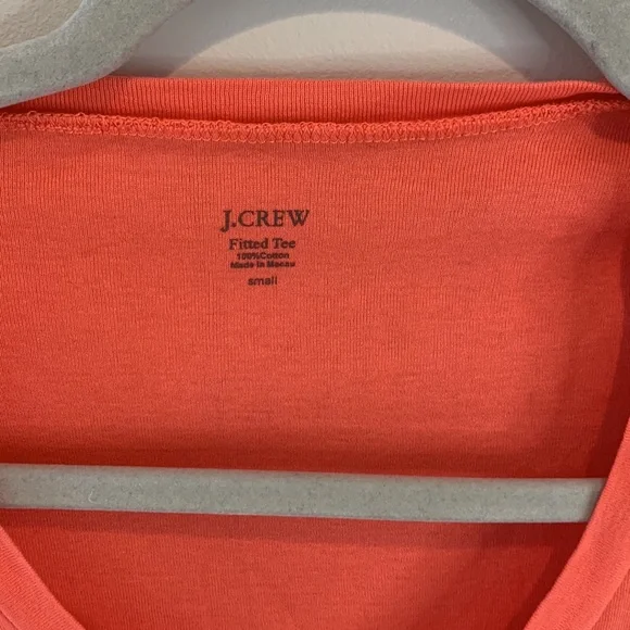 NWOT, JCREW Fitted Tee,‎ Coral - Picture 6 of 7